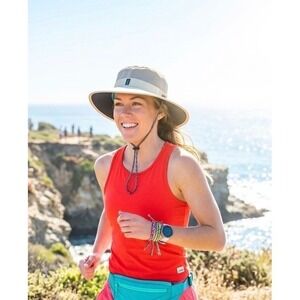 KUHL Sun Blade Hat Tan Beige Blue Mens SM Hiking Fishing Sun Protection UPF Hat